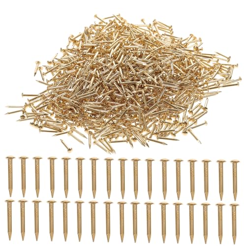 GANAZONO Clavos de Cobre para Carpintería, Paquete de 2625 Unidades, Tamaño Pequeño para Colgar Cuadros y Decoración de Hogar miniatura 1