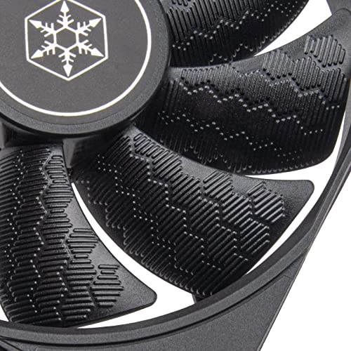 Image of Silverstone Technology Shark Force 120 Performance Enhanced 120mm PWM Fan with Shark Skin Pattern Fan Blades, SST-SF120B, Black