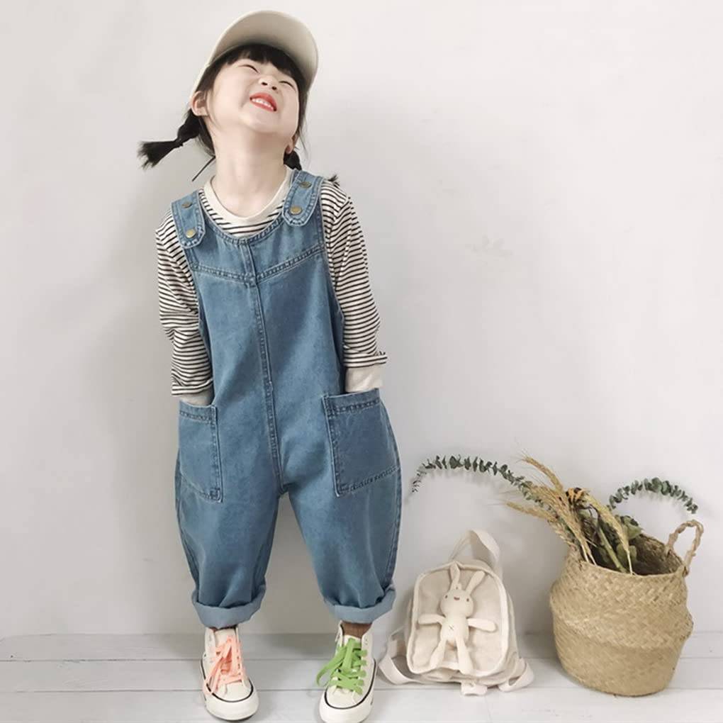 Salopette Jeans Bébé Fille Garçon 6 9 12 18 24 mois Réglable Denim Pantalon avec Bretelles Longue Denim Pantalons Combinaison 3 ans