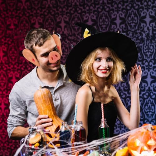 LiJuanWang 2 Stück Halloween Schweineohren,Riesige Falsche Ohren Schweineohr Pixie-Ohren Kind-lustige Geschenke,Für Halloween Und Cosplay Realistische Schweineohre