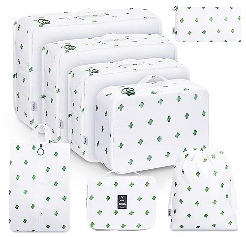 8 Teilige Packing Cubes, Kleidertaschen, Koffer Organizer für Urlaub und Reisen,...