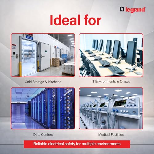 Image of Legrand DX 40A 2-Pole RCCB 30mA | Residual Current Circuit Breaker for Shock & Fire Protection | ISI Marked IS 12640-1, BiConnect Terminals | Leakage Protection for Hospital, IT Offices, Cold storage