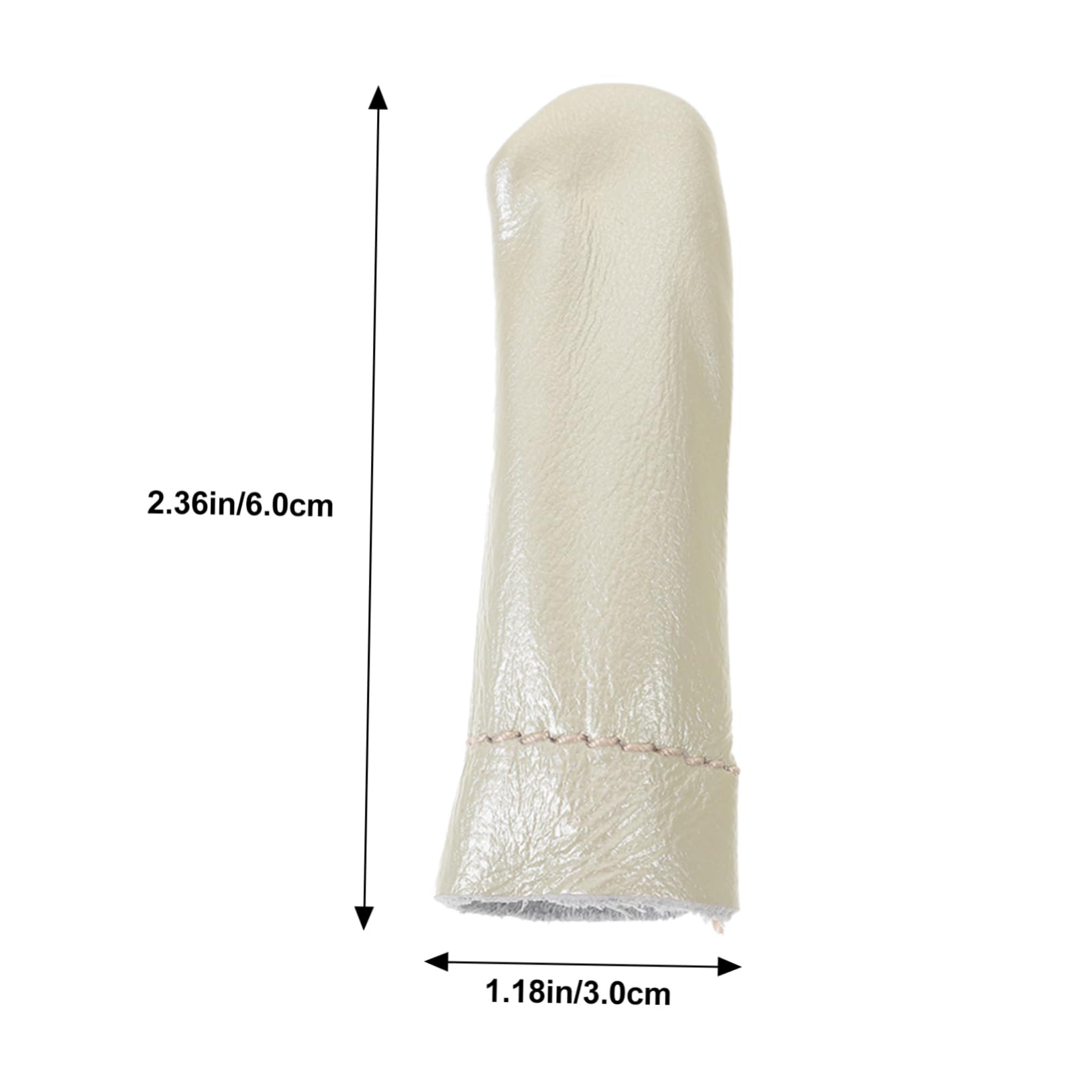 Housoutil Protector de Dedo Índice de Cuero Beige para Costura Artesanal Aislamiento Térmico y Ajuste Cómodo, Pack de 6 Piezas para Trabajo Aguja y Manualidades Color Aleatorio