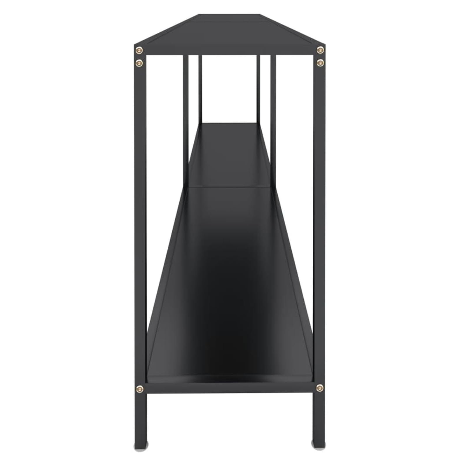 Homgoday Mesa Consola Vidrio Templado Negro 200x35x75,5 cm Mesas auxiliares de salón,Mesa Consola Recibidor Mueble de Entrada Estrecha Clásica