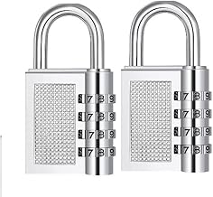 Tiny Deal Digit Number Lock for Small Bags, Travel, and Luggage - Resettable Password Combination Padlock - Pack of 2