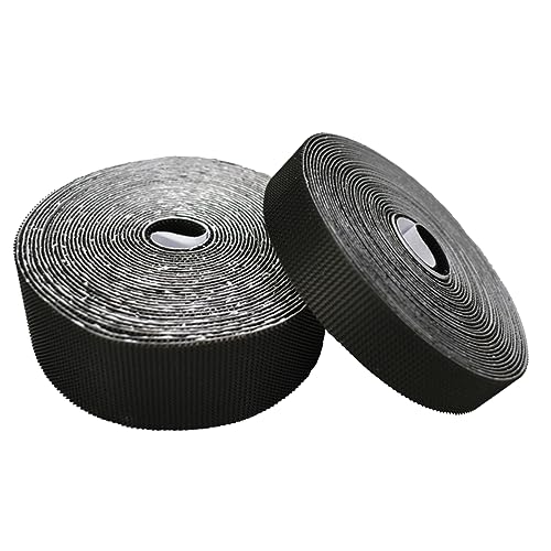 for Garage Door Screen Hook and Loop Tape, Self Adhesive Hook and Loop Tape Sticky Back Fastening Roll, Nylon Self-Adhesive Heavy Duty Strips Fastener (1.57Inch x 19.7 Feet & 0.78Inch x 19.7 Feet)