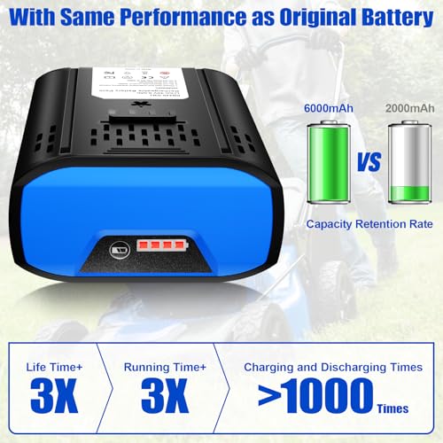 40V 6.0Ah Battery Replacement for Kobalt 40V Battery KB440-03 KB540C-06 KB540-06 KB2540C-06 KB640-03 KB240-06 KB640-06 40V for Kobalt Battery, for Kobalt 40V Outdoor Power Tools - Image 3