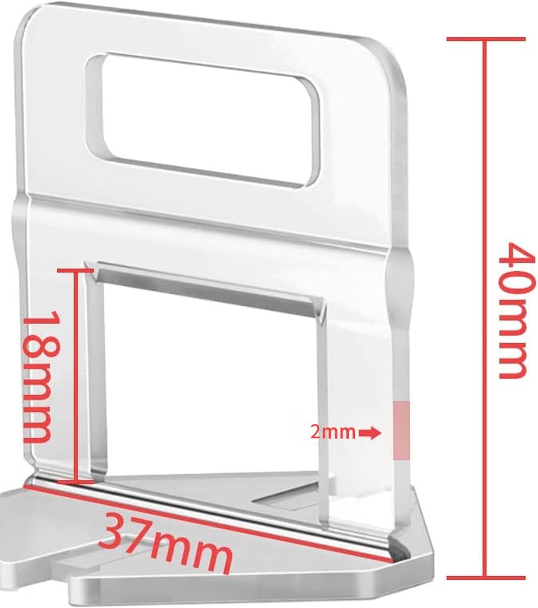 Tile Leveling System Tiles Leveler Spacers - Lippage free tile and stone installation for PRO and DIY - 400-Piece Leveling Spacer Clips (1/8 Inch) - - 