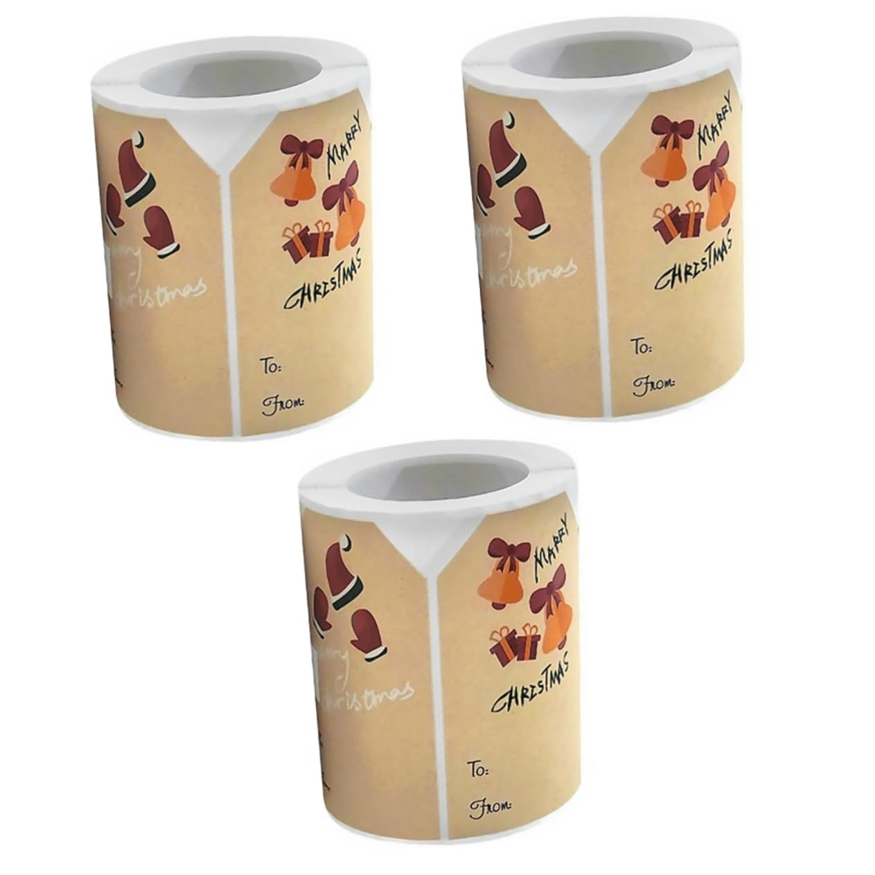 STOBOK 3rollen Weihnachtliche Namensschilder Selbstklebende Etiketten Für Mit Und -motiven Für Weihnachtsfeiern Und Kreative Bastelprojekte