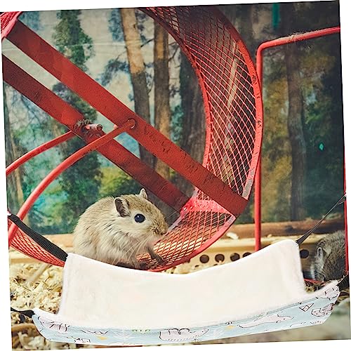 BELLIFFY Hamster Hängematte Doppelter Baumwollstoff mit Kette Warmes Schlafnest für Kleintiere im Käfig für Meerschweinchen Ratten Kaninchen Winterbett