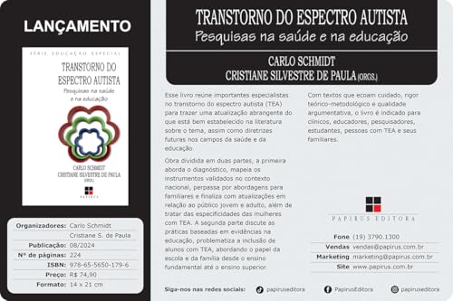 Transtorno do espectro autista:: Pesquisas na saúde e na educação