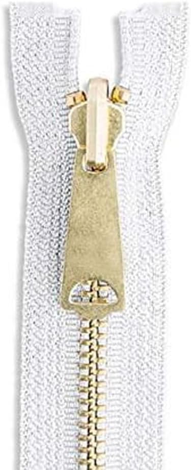 72" Metal Zipper White Brass Heavy Duty Zipper 72 inch Large Zipper for Sleeping Bag, Boat, Tent Sewing Zipper Crafts