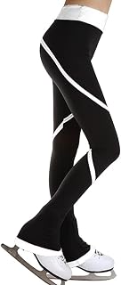 MXRFACTory Women Figure Skate Trousers Spiral Stripes Fleece Waterproof Non Stick Ice Skating Tights Soft and Comfortable Warm Ice Skating Pants for Professional Competition Training Daily Life