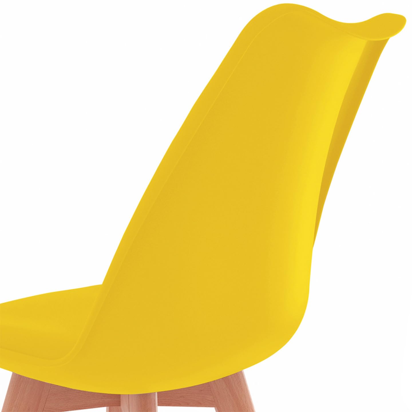 IDMarket - Set di 4 sedie da pranzo grigio scuro, grigio chiaro, bianco e giallo SARA