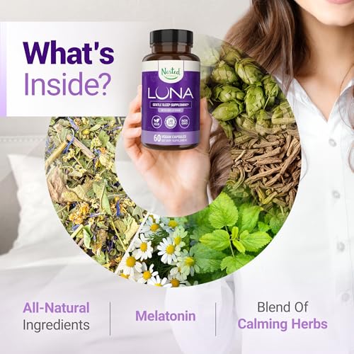 image for Nested Naturals Luna Sleep Aid - Non-Habit Forming Natural Sleeping Pi