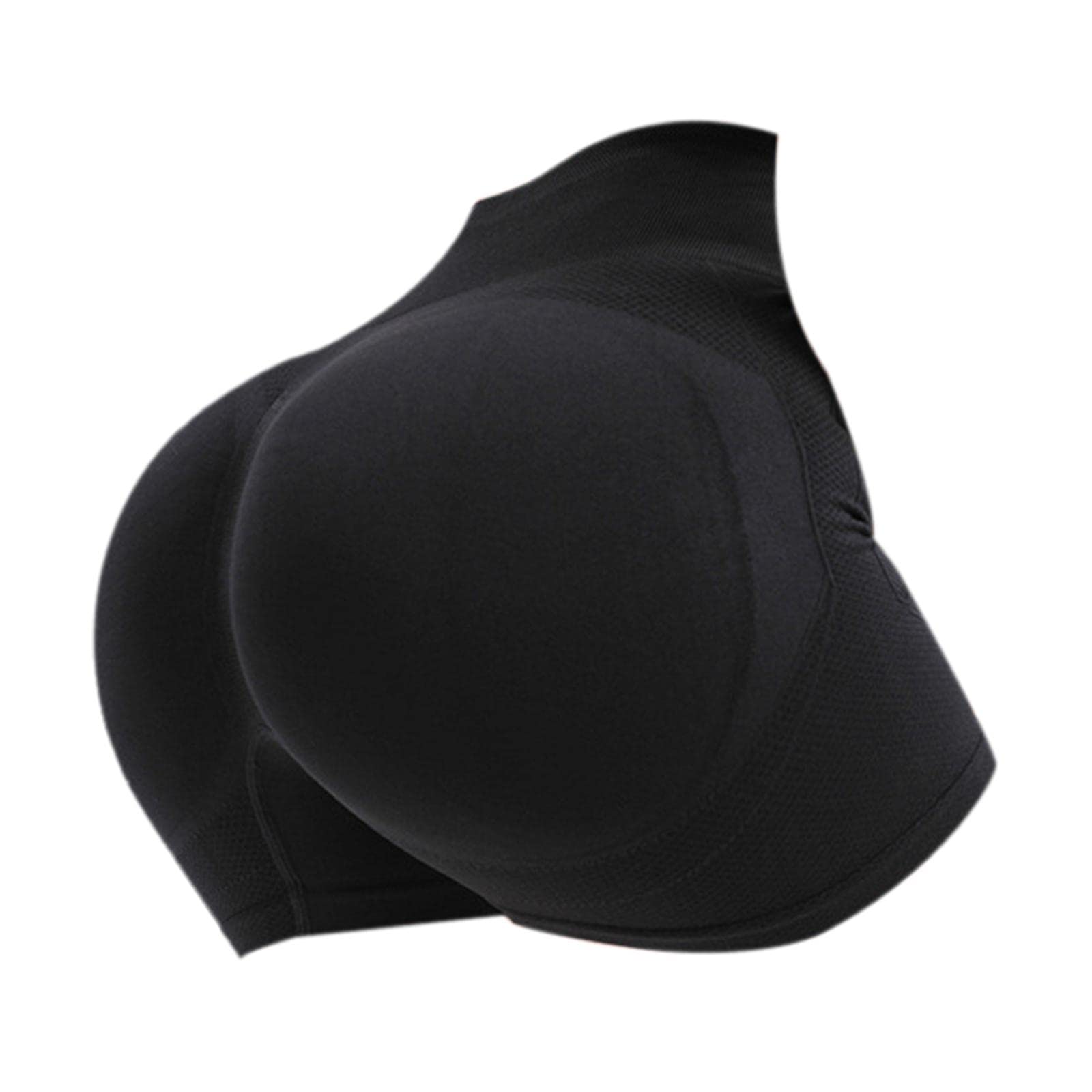 Seamless Sports Shorts Leggings Hip Push up Pants Workout Fitness Black M-image-49
