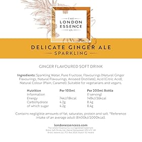 London Essence, Delicate Ginger Ale, Premium Cocktail Mixer, 200ml, Pack of 24 bottles, No Artificial Colours Preservatives or flavours, Low Calorie London Essence, Delicate Ginger Ale, Premium Cocktail Mixer, 200ml, Pack of 24 bottles, No Artificial Colours Preservatives or flavours, Low Calorie – THE LONDON ESSENCE CO.