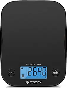 Etekcity Food Kitchen Scale, Digital Mechanical Weighing Scale, Grams and Oz for Weight Loss,Cooking, and Baking, Black