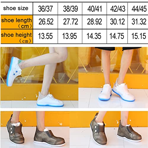 Cubiertas impermeables para botas con suela gruesa, reutilizables, plegables y de talla grande (color: azul, talla: XL) miniatura 5