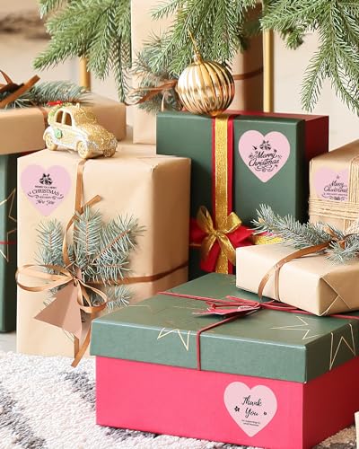Image of Phomemo 3' Pink Heart Thermal Labels, 500 Labels /Roll