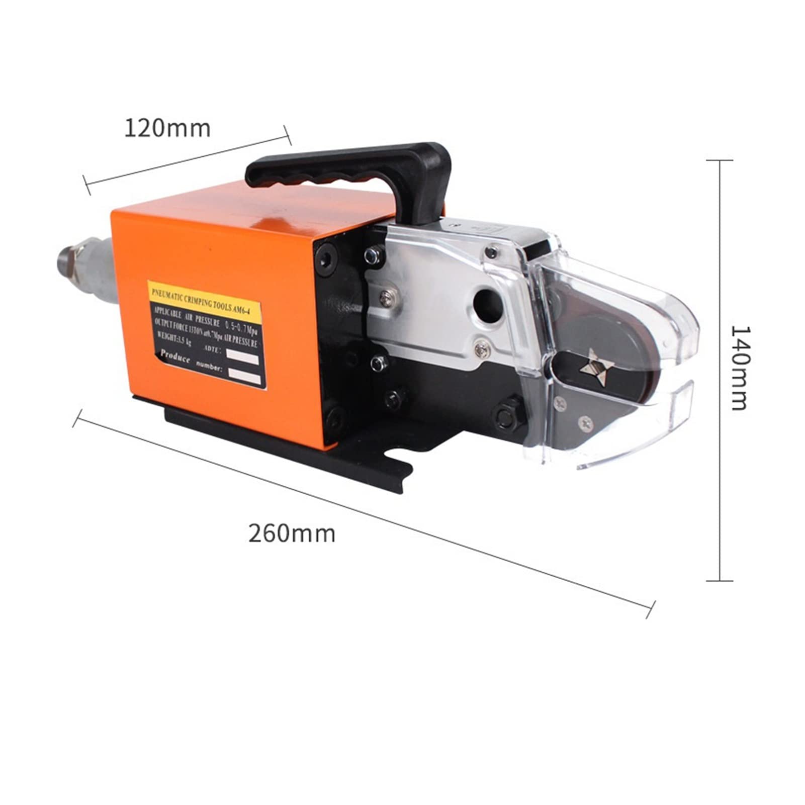 Máquina prensadora para terminales de cable, Am6-4 Máquina de engarzado terminal neumática, herramienta engarce pre-aislada tubular, forma cuadrilátera
