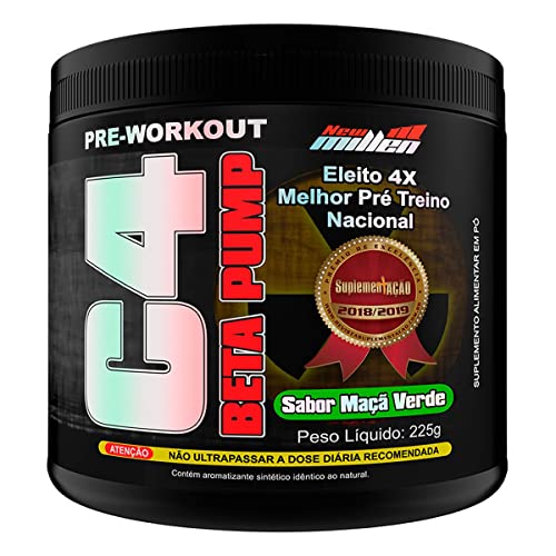 New Millen C4 Beta Pump Extreme Pre-Workout - 225G Maçã Verde -
