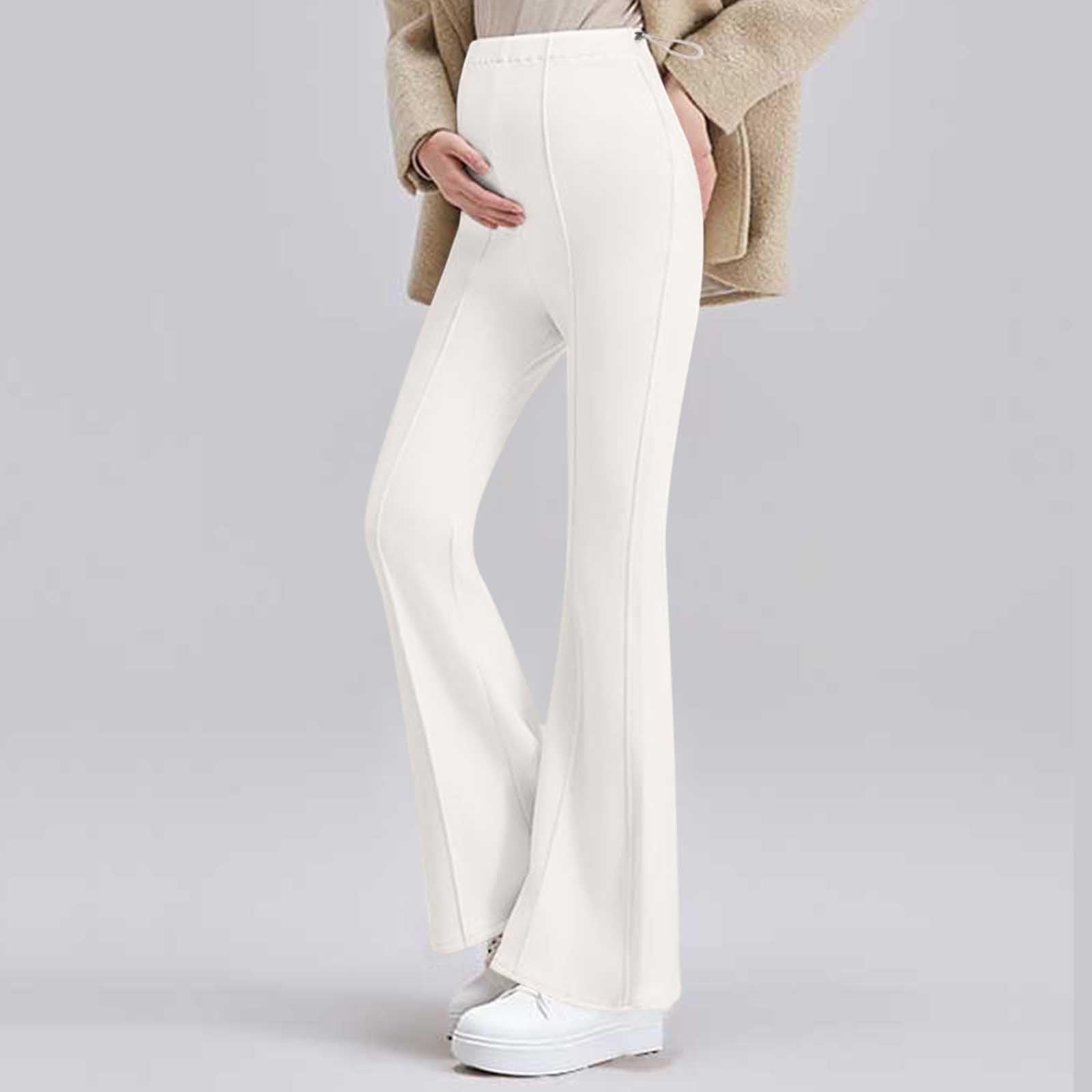 Spodnie ciążowe rozkloszowane legginsy damskie rozciągliwe spodnie do jogi ciążowe wsparcie brzucha spodnie bootcut regulowane legginsy ciążowe z wysokim stanem na co dzień sukienka do pracy rajstopy