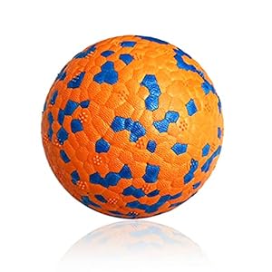FONPOO Super Stretchy Dog Ball, Dog Toy Indestructible with the Latest Materials, Interactive Water Toy for Small and Medium Dogs (Orange 2)