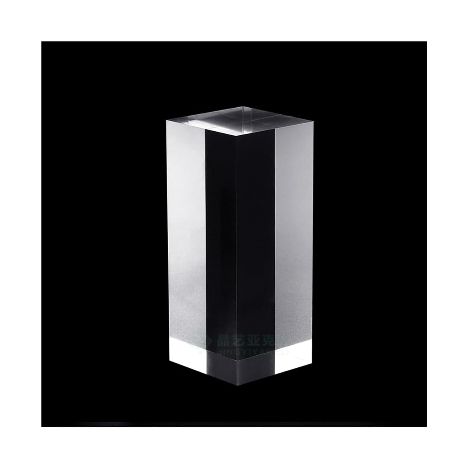 PUAISJN Acrylic Square Display Block, Acrylic Square Display Block Clear Solid Polished Cube Stand 4-10cm(8cm)