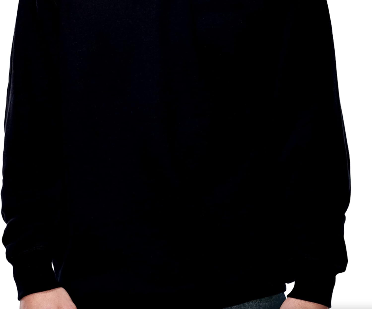 AFC Men's 1/4 Zip Pullover Suede Fleece Sweatshirt Seam pockets 2X 3X 4X (US, Alpha, 3X-Large, Regular, Regular, Black) - Image 5