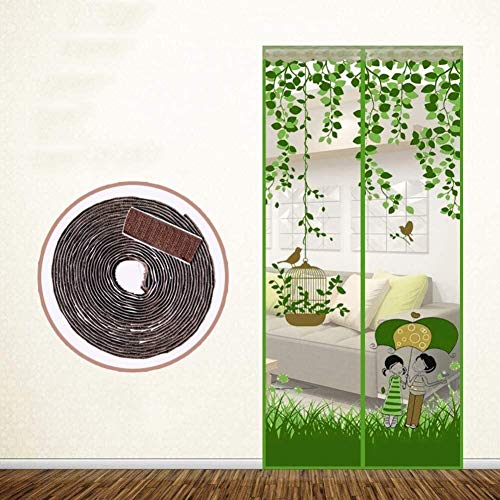 Mr.T Puerta mosquitera Puerta de Pantalla magnética, Sala de Gancho y Bucle magnético Cortina de Mosquito Recámara Verano Cortina del Acoplamiento de -Purple Cortina de Arena Invisible