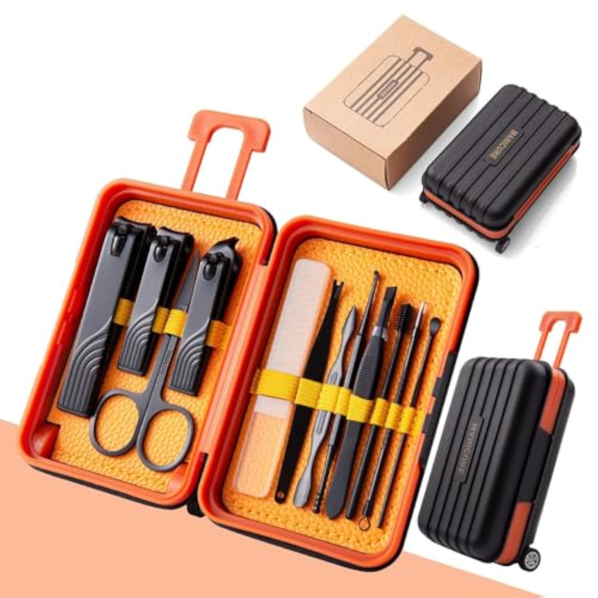 Portable Manicure Set, Stainless Steel Nail Clipper Grooming Kit