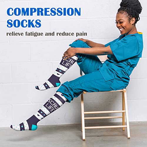 Aoliks Medical Compression Socks for Women & Men, Support Knee High Socks for Running,Nurses,Travel3