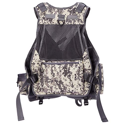 Image of BASSDASH Strap Fishing Vest Adjustable for Men and Women, for Fly Bass Fishing and Outdoor Activities