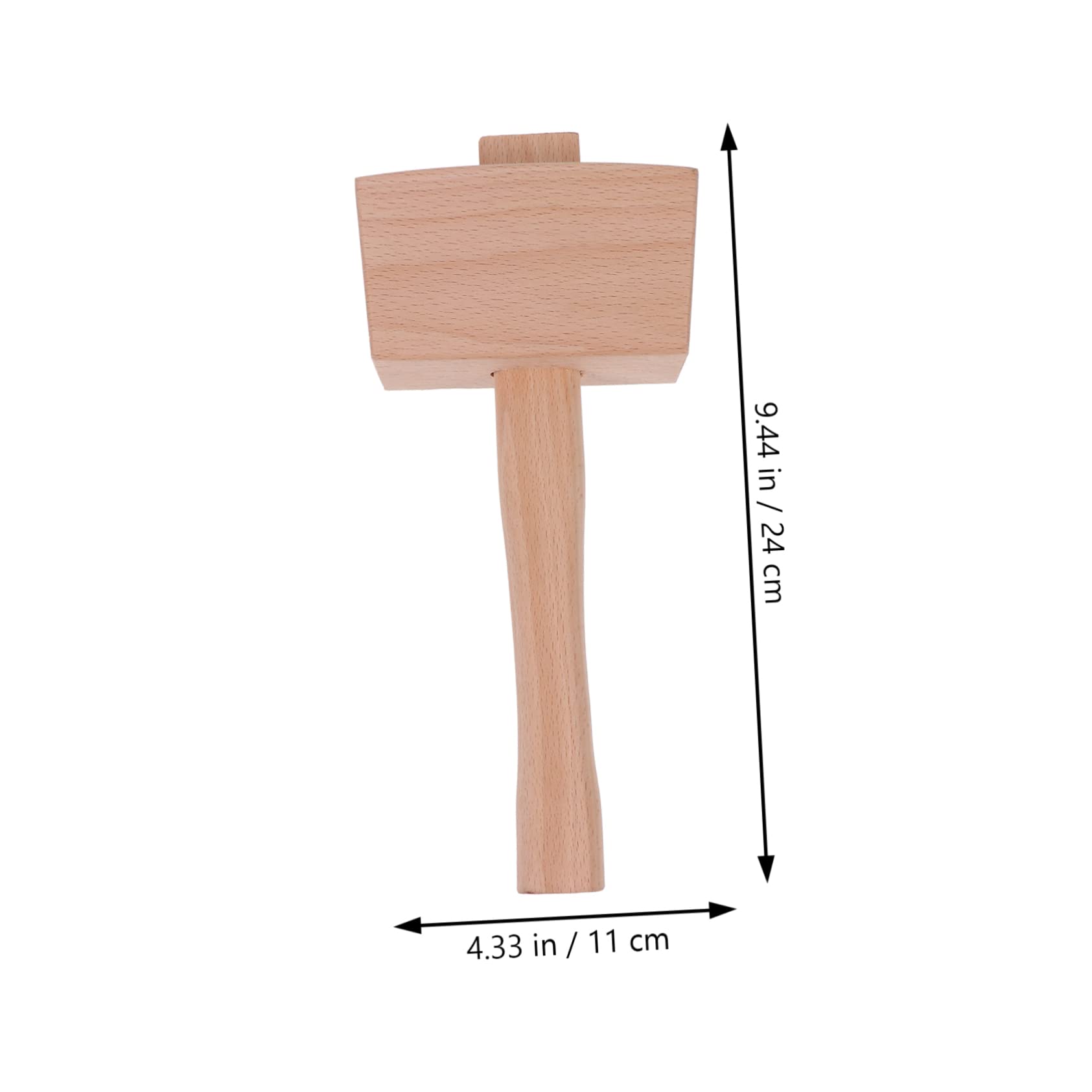 PRETYZOOM Wooden Ice Mallet Bar Tool for Making Cocktails Drinks Ice Crushing Hammer