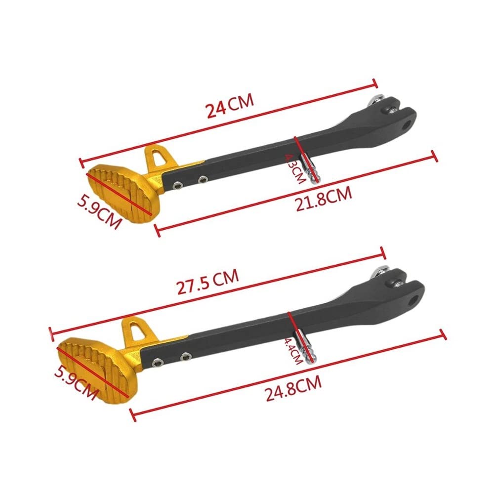 Besttoolifes Aluminium Motorfiets Verstelbare Kickstand Voet