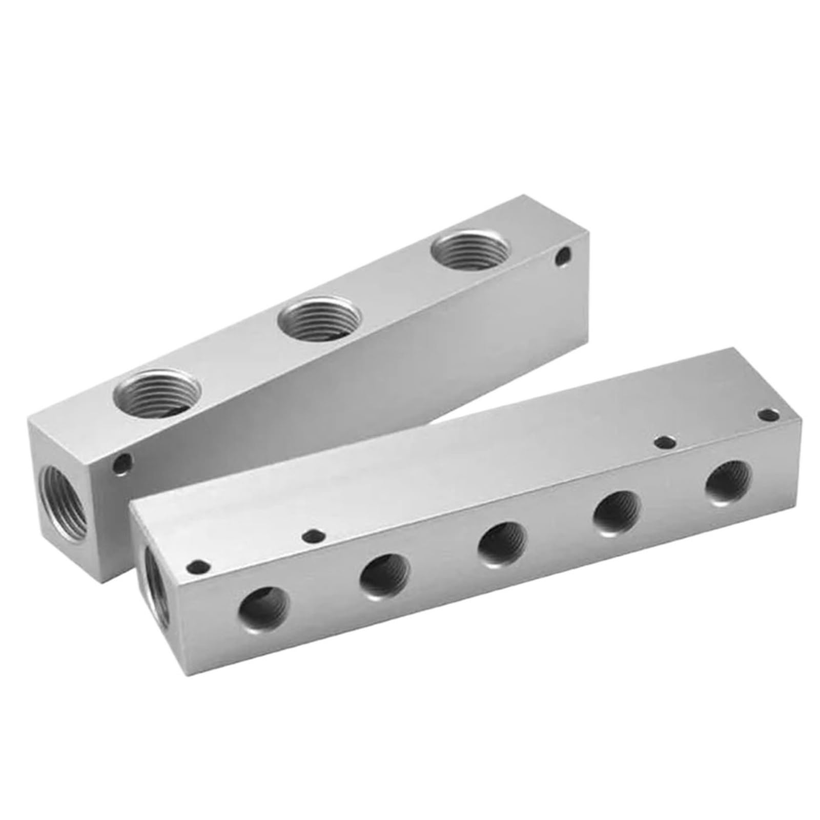 Distribuidor De Colector De Aire De 1/2"1/4" 2 3 4 5 6 7 8 9 Conector De Enchufe Rápido Neumático De 10 Vías Manguera Bloque De Aluminio Splitter-1Pcs(9 Way 11 Port(4to2))