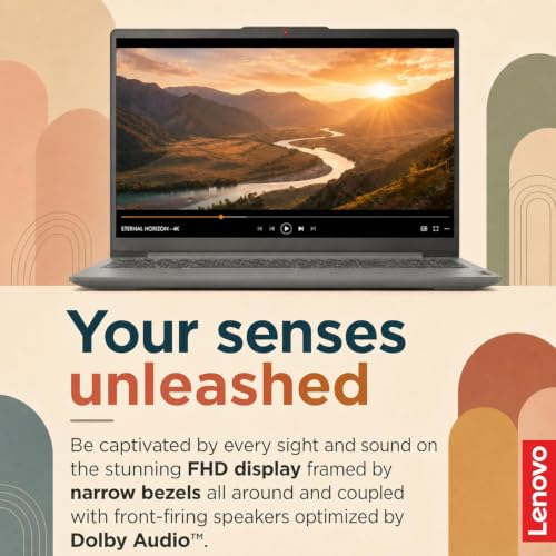 Image of Lenovo 15.6 inch FHD Laptop, 8GB DDR5 RAM, 640GB Storage