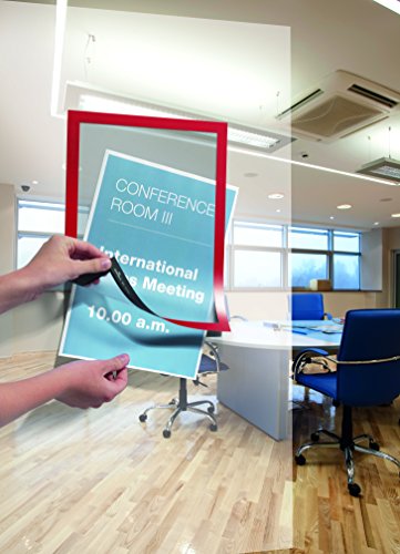 Durable Self-Adhesive Magnetic Duraframe Document Sign Holder, Letter-Size 8-1/2" X 11", Red, 2 Pack (476803) #TOP7