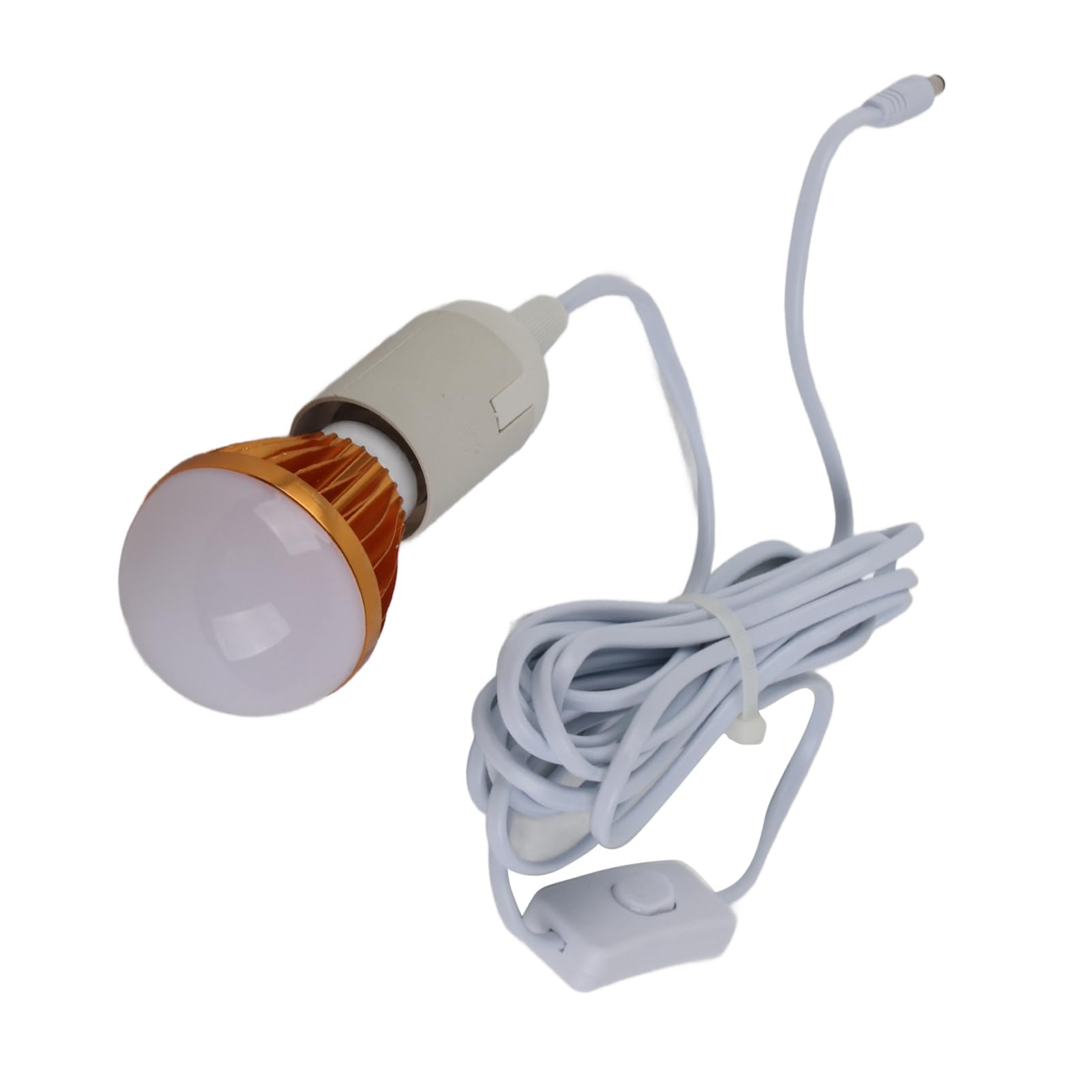 12V 5W Bombilla E27 E27 Espiral Bombilla Con Cable DC Se Puede Emparejar Con Controlador Solar Pequeño Sistema Bombilla 2