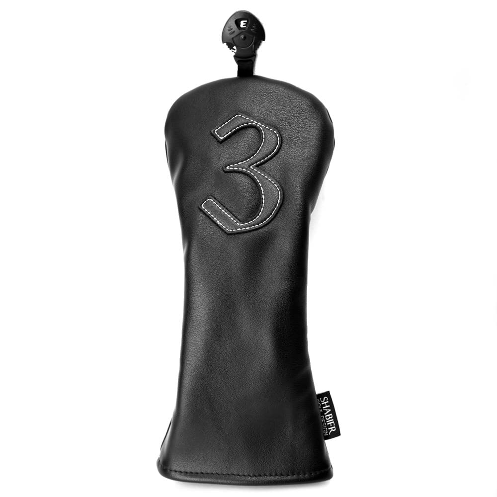 Lot de 3 couvre-clubs de golf en bois Hybird Style sport Noir #1#3#X