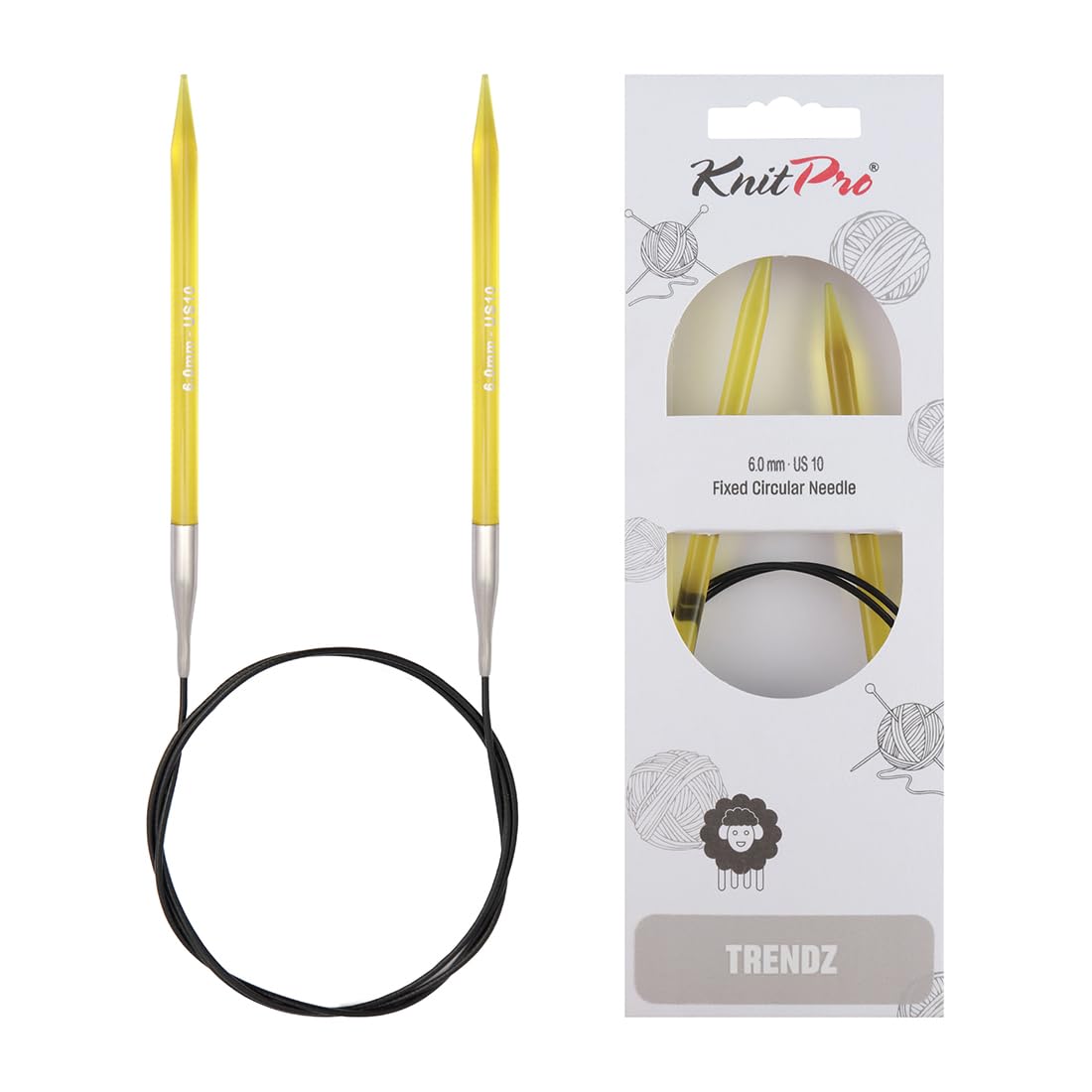 KnitPro Trendz Fixed Circular Needles 47" (120cm) | 6.00mm