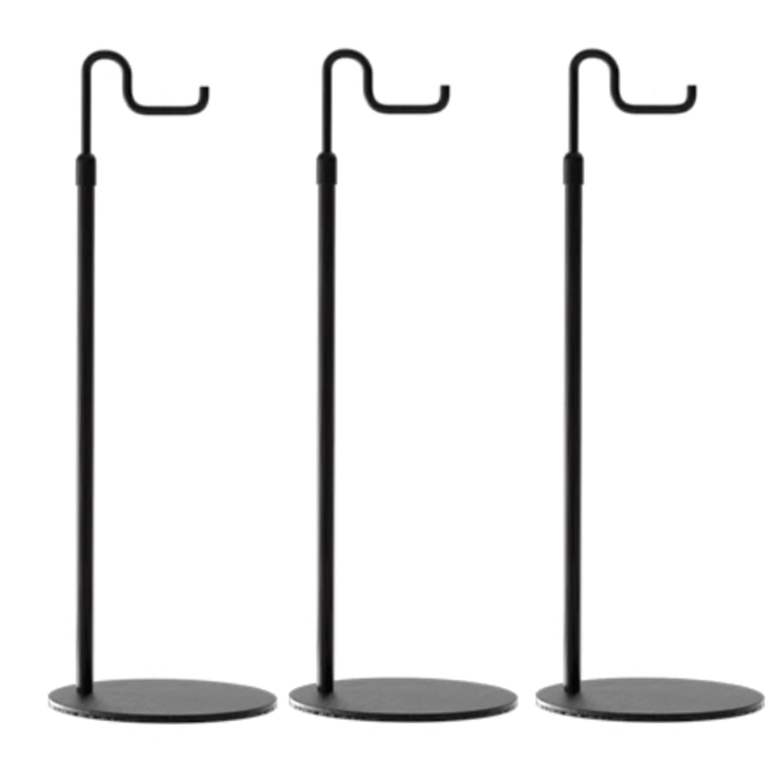 WxuuLTGJR 3Pcs Jewelry Display Stand Tabletop Earring Tower Rack Adjustable Necklace Organizer Tree Jewelry Easel Stand Single Hook Handbag(Nero)