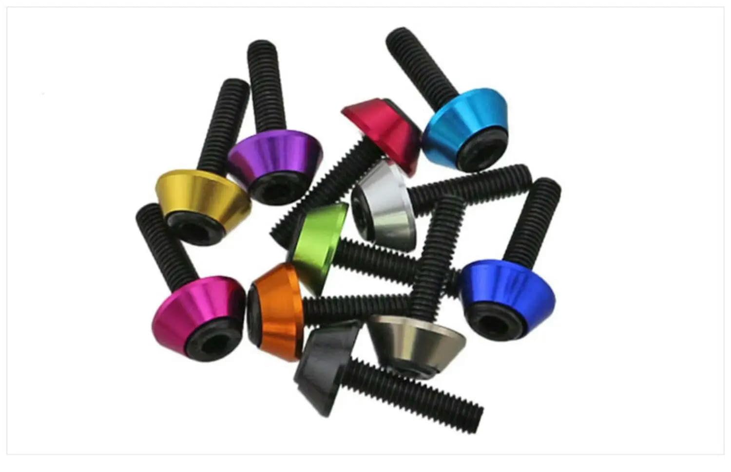 Juego de arandelas de aluminio de 100-120 piezas M2 M2.5 M3 M4 Kit de juntas anodizadas Corlorful para herramienta de tornillo de tapa hexagonal para piezas RC -M2.5-120PCS