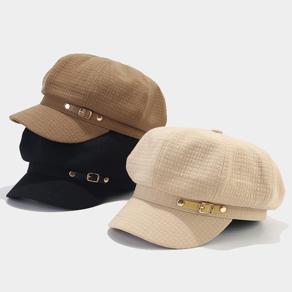 Women Beret Newsboy Hats Classic Autumn Spring Winter Cap - Image 7