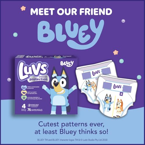 Luvs KUKIUUBK Platinum Protection Bluey Baby Diapers thumb #7