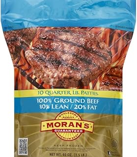 MORAN, 80/20 BEEF PATTIES, 40 Ounce