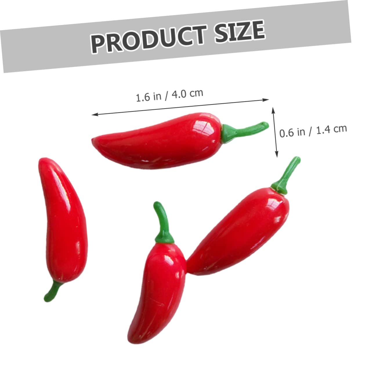 MAGICLULU 4 Set Artificiale Caldo Piccolo Peperoncino Peperoni Finti Mini Peperoncini Piccanti Finti Falso Chili Impostore Minuscolo Finto Rosso Schiuma 100 Pezzi*4