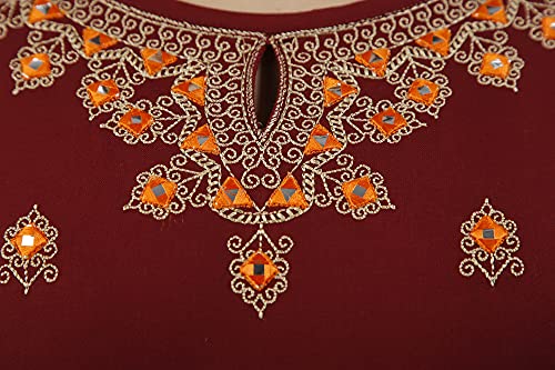 Image of Women's Rayon Heavy Embroidery Work Straight Kurta