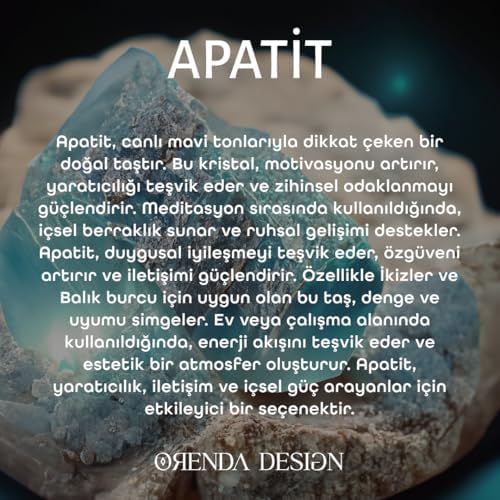 Apatit Doğal Taş Kadın Bileklik (Motivasyon ve Yüksek İletişim) – 1. Kalite - Görsel 5